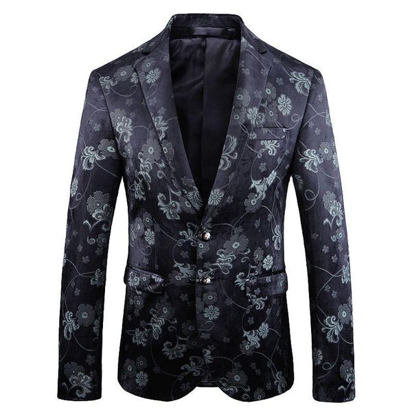 men's suits & blazers big size 5xl jacket stage singer costume homme jacquard floral blazer men 2021 spring wedding one button, White;black
men's suits & blazers big size 5xl jacket stage singer costume homme jacquard floral blazer men 2021 spring wedding one button, White;black
