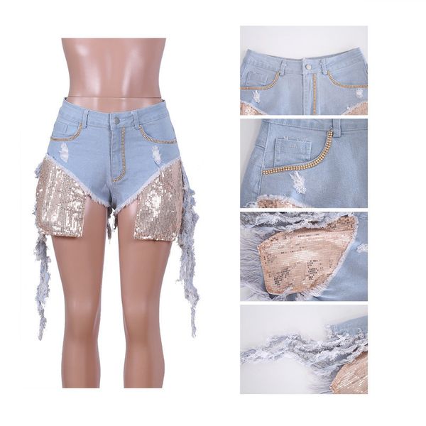 fashion denim shorts vintage washed jeans shorts sequin pocket solid color camouflage short pants night club wear h12804, White
fashion denim shorts vintage washed jeans shorts sequin pocket solid color camouflage short pants night club wear h12804, White