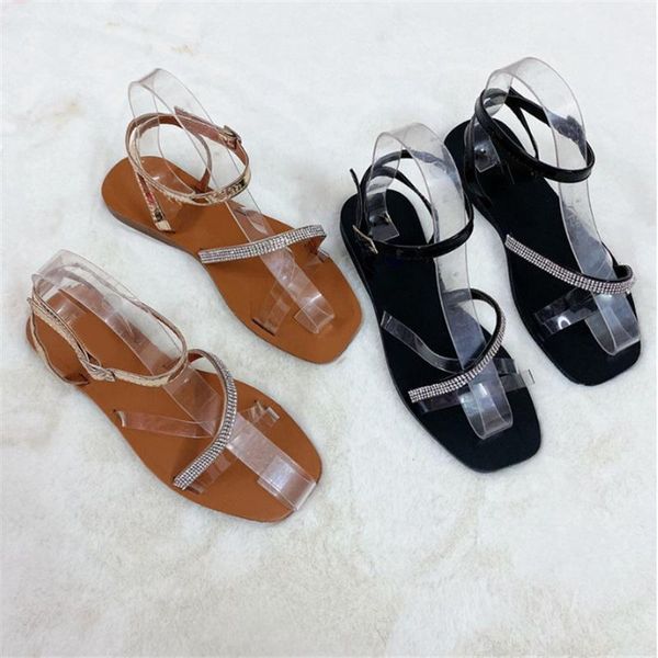 sandals women summer flats casual woman shoe transparent squre toe cross female footwear shoes buckle strap rhinestone, Black
sandals women summer flats casual woman shoe transparent squre toe cross female footwear shoes buckle strap rhinestone, Black