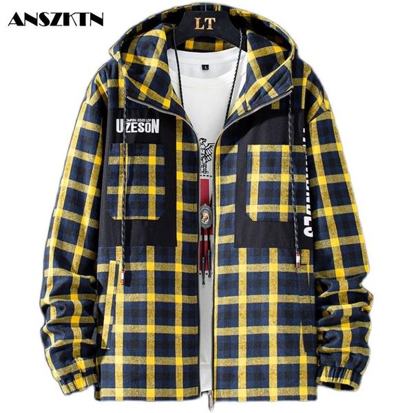 men's plaid bomber jacket men autumn hooded jackets fashion all-match slim fit pilot zipper coat windbreaker outerwear clothing, Black;brown
men's plaid bomber jacket men autumn hooded jackets fashion all-match slim fit pilot zipper coat windbreaker outerwear clothing, Black;brown