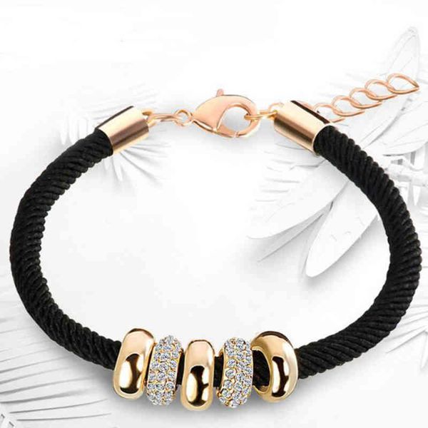 black classic bracelet stainless steel couple gift fashion jewelry accessories for women lady beaded s, Golden;silver
black classic bracelet stainless steel couple gift fashion jewelry accessories for women lady beaded s, Golden;silver