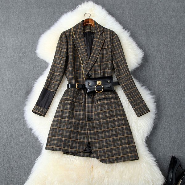 2019 fall autumn long sleeve notched-lapel glamorous plaid print belted asymmetry single-breasted fashion blazers outwear coats o06t10244, White;black
2019 fall autumn long sleeve notched-lapel glamorous plaid print belted asymmetry single-breasted fashion blazers outwear coats o06t10244, White;black