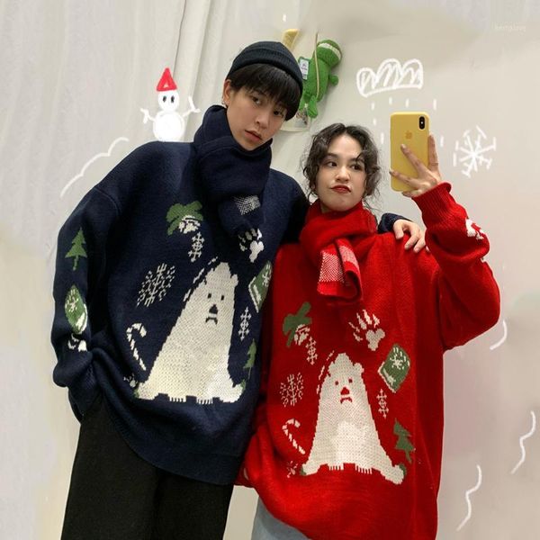 jumper pullover web celebrity languid is lazy wind christmas sweater female autumn/winter 2019 new loose sets in knitting coat1, White;black
jumper pullover web celebrity languid is lazy wind christmas sweater female autumn/winter 2019 new loose sets in knitting coat1, White;black