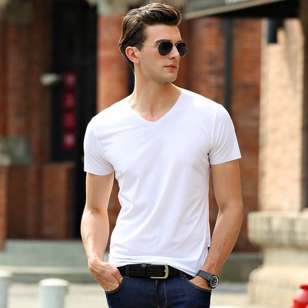 2021 brand new summer men's t shirt short sleeve v collar thin ice wire t-shirt for male short sleeve tshirt, White;black
2021 brand new summer men's t shirt short sleeve v collar thin ice wire t-shirt for male short sleeve tshirt, White;black
