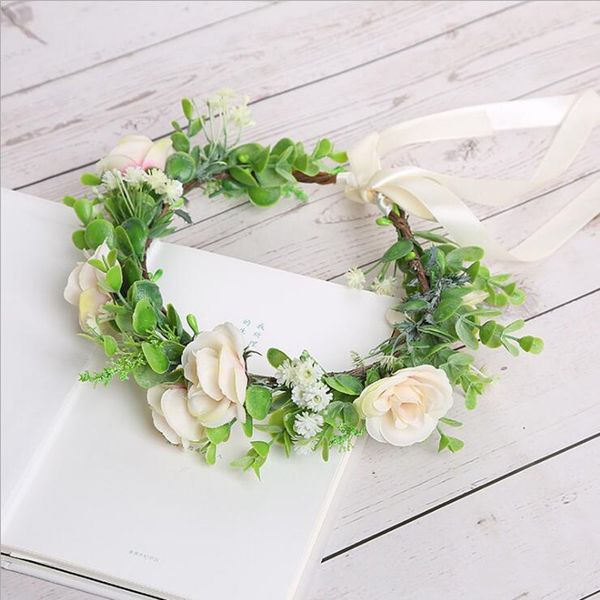 2020 new hair flower wreath garland crown festival wedding bridal bridesmaid floral headband boho headdress headpiece hair accessories, Silver 
2020 new hair flower wreath garland crown festival wedding bridal bridesmaid floral headband boho headdress headpiece hair accessories, Silver