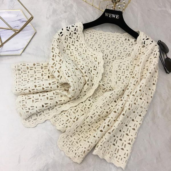 knit jacket coat women's thin short coats new spring summer holiday beach shawl all-match cardigan outwear1, Black;brown
knit jacket coat women's thin short coats new spring summer holiday beach shawl all-match cardigan outwear1, Black;brown