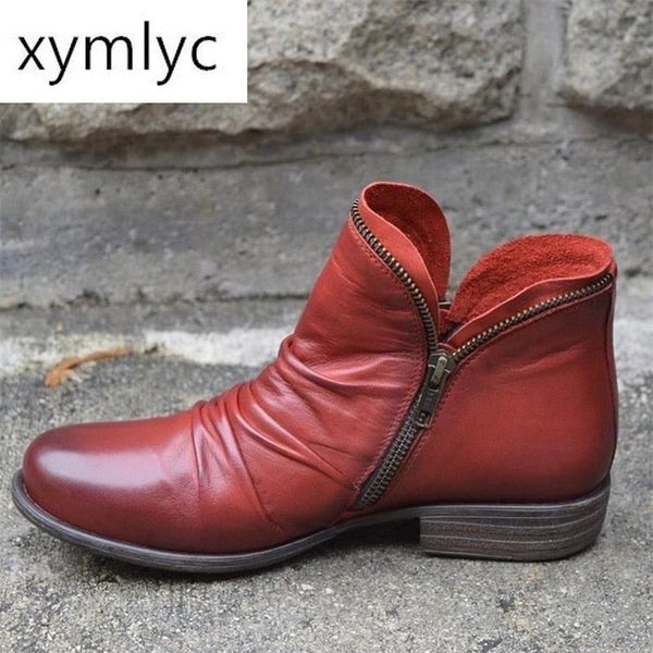 women pu leather ankle boots women autumn winter shoes zipper vintage punk boots ladies shoes flat short snow mujer, Black
women pu leather ankle boots women autumn winter shoes zipper vintage punk boots ladies shoes flat short snow mujer, Black
