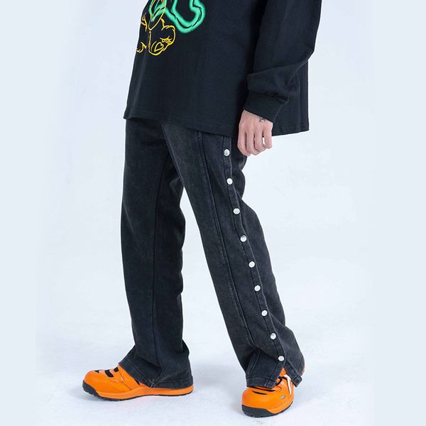 2020 men's vintage buckle-up style old-fashioned male straight streetwear hip pants jogger sweatpants go5f, Black
2020 men's vintage buckle-up style old-fashioned male straight streetwear hip pants jogger sweatpants go5f, Black