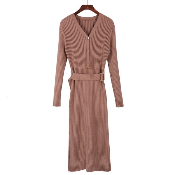 2021 new women knitted a line ol style long sleeve thick sweater winter v neck sashes maxi robe pull midi dress 94j1, Black;gray
2021 new women knitted a line ol style long sleeve thick sweater winter v neck sashes maxi robe pull midi dress 94j1, Black;gray