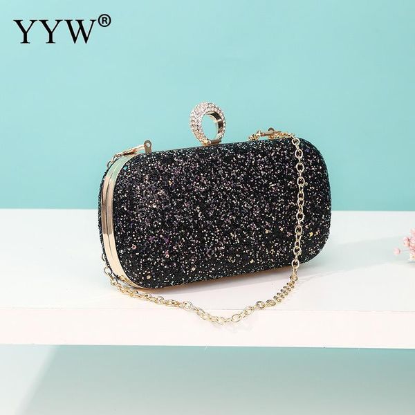 yyw solid sequined women clutch bag evening party bag female handbag black women's shoulder with chain straps bolsa feminina
yyw solid sequined women clutch bag evening party bag female handbag black women's shoulder with chain straps bolsa feminina