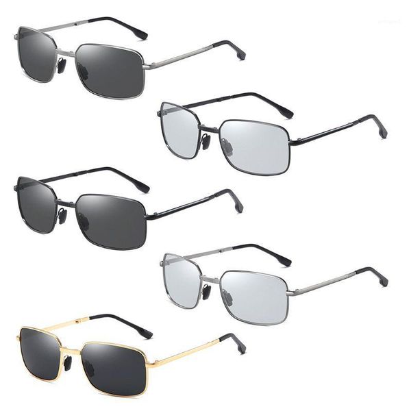men pchromic foldable sunglasses with polarized lens metal frame protection 83xf1, White;black
men pchromic foldable sunglasses with polarized lens metal frame protection 83xf1, White;black
