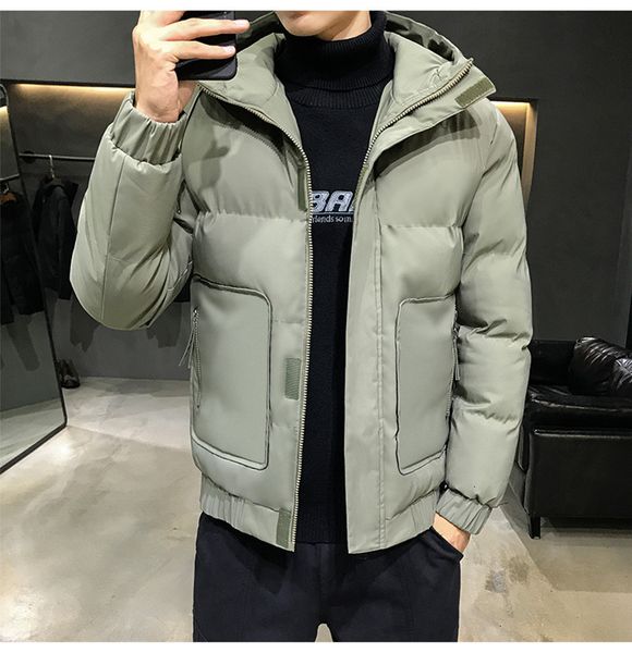 2020 winter new men's hooded korean trend versatile short down thiened cotton padded jaet, Black
2020 winter new men's hooded korean trend versatile short down thiened cotton padded jaet, Black