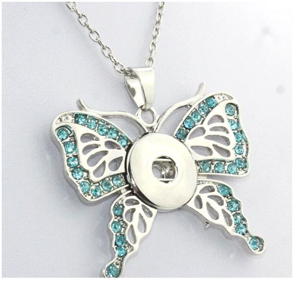 3 colors 2016 butterfly pendant with crystal snap button jewelry (fit 18mm snaps) beads women's neck men's jewelr bbywsd, Silver
3 colors 2016 butterfly pendant with crystal snap button jewelry (fit 18mm snaps) beads women's neck men's jewelr bbywsd, Silver