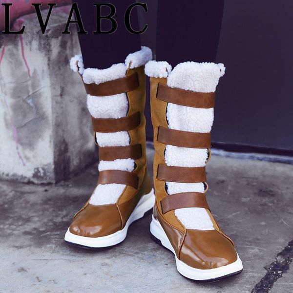 lvabc 2020 woman boots mid-calf boots warm ladies snow woman plush winter fur plus size 33-43, Black
lvabc 2020 woman boots mid-calf boots warm ladies snow woman plush winter fur plus size 33-43, Black
