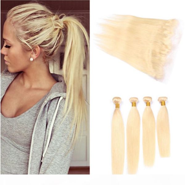 straight virgin russian human hair #613 blonde 4bundles with 13x4 lace frontal closure 5pcs lot bleach blonde hair weaves with frontals, Black;brown
straight virgin russian human hair #613 blonde 4bundles with 13x4 lace frontal closure 5pcs lot bleach blonde hair weaves with frontals, Black;brown