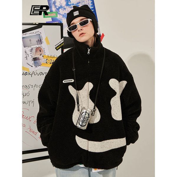 Er smiling face stitched lamb plush coat men's autumn and winter couple's national fashion stand collar cotton sweater, Black
Er smiling face stitched lamb plush coat men's autumn and winter couple's national fashion stand collar cotton sweater, Black