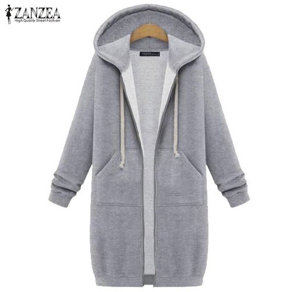 fashion hooded sweatshirt women's coats jackets zanzea 2021 hoodies winter fleece warm long zipper outerwear plus size parka 5xl, Black
fashion hooded sweatshirt women's coats jackets zanzea 2021 hoodies winter fleece warm long zipper outerwear plus size parka 5xl, Black