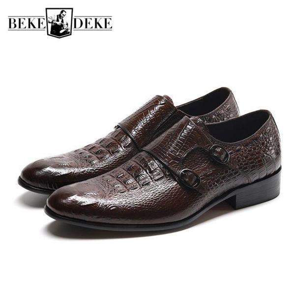 2020 new british style men genuine leather shoes pointed business formal shoes double buckle wedding dress, Black
2020 new british style men genuine leather shoes pointed business formal shoes double buckle wedding dress, Black