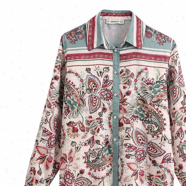 2021 women vintage color match totem print casual smock blouse office lady wear shirts chic chemise femininas ls6365, White
2021 women vintage color match totem print casual smock blouse office lady wear shirts chic chemise femininas ls6365, White