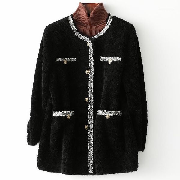 real fur coat female 100% wool jacket autumn winter coat women clothes 2019 korean vintage alpaca suit suede lining zt51291, Black
real fur coat female 100% wool jacket autumn winter coat women clothes 2019 korean vintage alpaca suit suede lining zt51291, Black