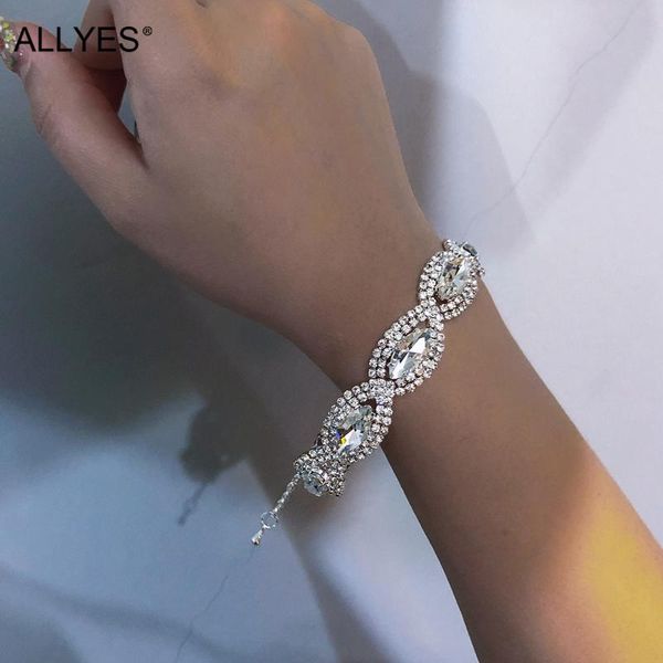charm bracelets allyes korean full rhinestone claw chain for women fashion shiny oval crystal simple party bracelet female jewelry, Golden;silver
charm bracelets allyes korean full rhinestone claw chain for women fashion shiny oval crystal simple party bracelet female jewelry, Golden;silver