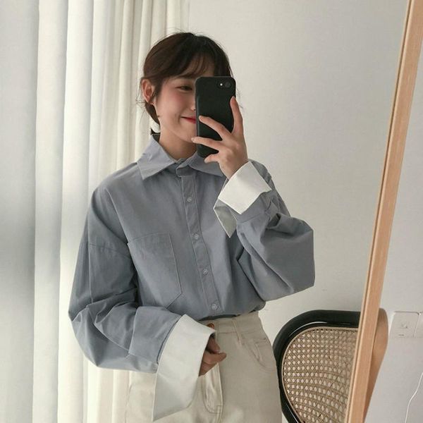 women's blouses & shirts 2021 women autumn winter elegant lady patchwork turn-down collar long sleeve blouse female casual single breas, White
women's blouses & shirts 2021 women autumn winter elegant lady patchwork turn-down collar long sleeve blouse female casual single breas, White