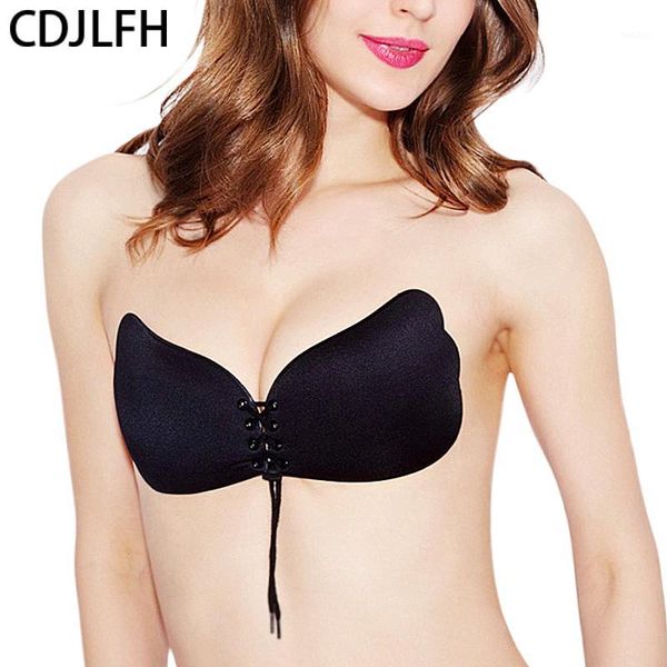 women's invisible bra lingerie push up bras for women breast lift tape strapless bra adhesive silicone brassiere bralette1, Red;black