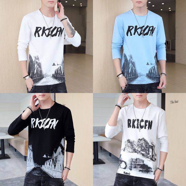 men's spring and autumn long sleeve t-shirt cotton large ins t-shirt clothingsweater clothingfashion brand clothes trend casual autumn, Blue
men's spring and autumn long sleeve t-shirt cotton large ins t-shirt clothingsweater clothingfashion brand clothes trend casual autumn, Blue