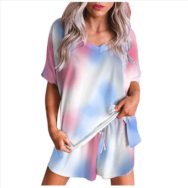 two piece set women tie die print v neck leisure suit short sleeve shorts set ropa de mujer conjuntos, Gray
two piece set women tie die print v neck leisure suit short sleeve shorts set ropa de mujer conjuntos, Gray