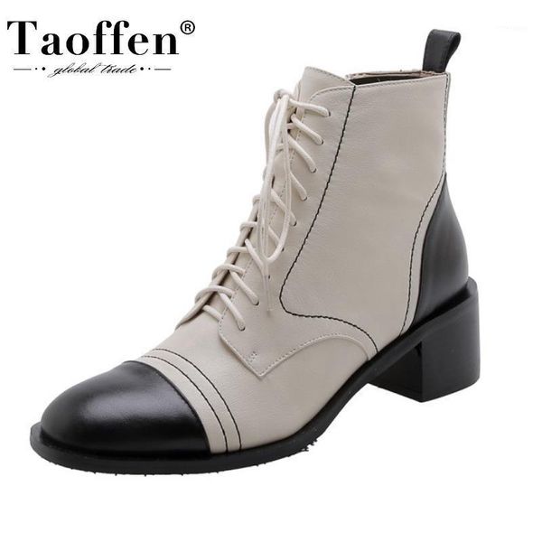 boots taoffen women ankle cross strap genuine leather winter shoes woman high heel short boot office lady footwear size 34-401, Black
boots taoffen women ankle cross strap genuine leather winter shoes woman high heel short boot office lady footwear size 34-401, Black