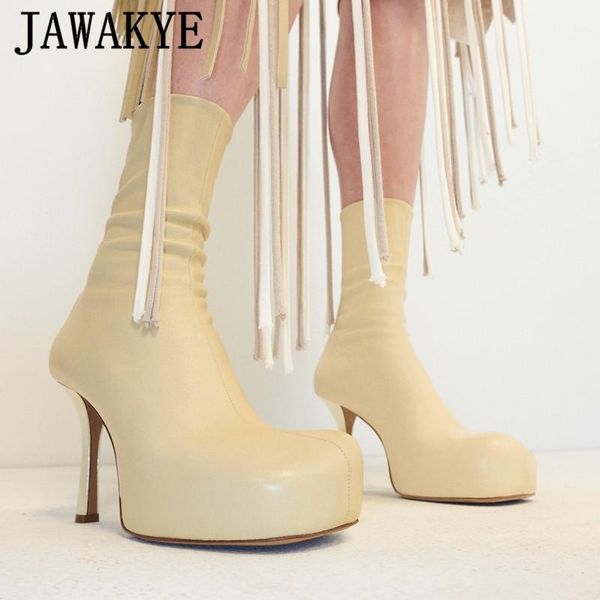 2020 beige black leather ankle boots for women elastic high heel short boots square toe platform winter shoes woman botas mujer
2020 beige black leather ankle boots for women elastic high heel short boots square toe platform winter shoes woman botas mujer