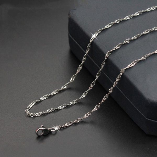 standard chain stainless steel necklace 1.8mm 2.4mm silver color water-wave chain for women men jewelry twisted 18-20''
standard chain stainless steel necklace 1.8mm 2.4mm silver color water-wave chain for women men jewelry twisted 18-20''