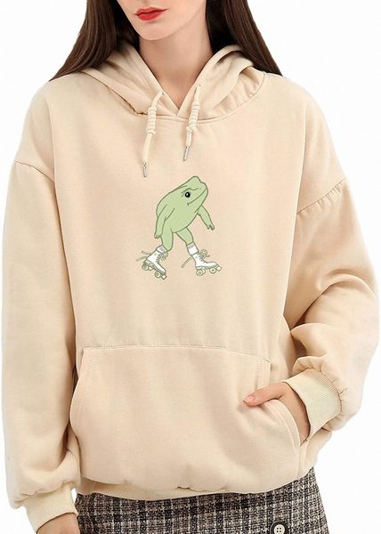 cool roller skating frog cotton hoodie casual sweatshirts for women with pockets 588n#, Black
cool roller skating frog cotton hoodie casual sweatshirts for women with pockets 588n#, Black