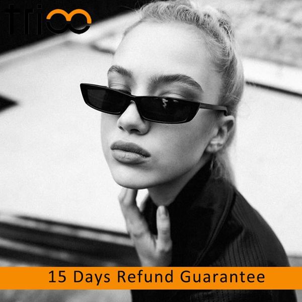 sunglasses trioo retro small women 90s style black rectangle lunette eyewear summer uv400 colorful sun glasses for, White;black
sunglasses trioo retro small women 90s style black rectangle lunette eyewear summer uv400 colorful sun glasses for, White;black