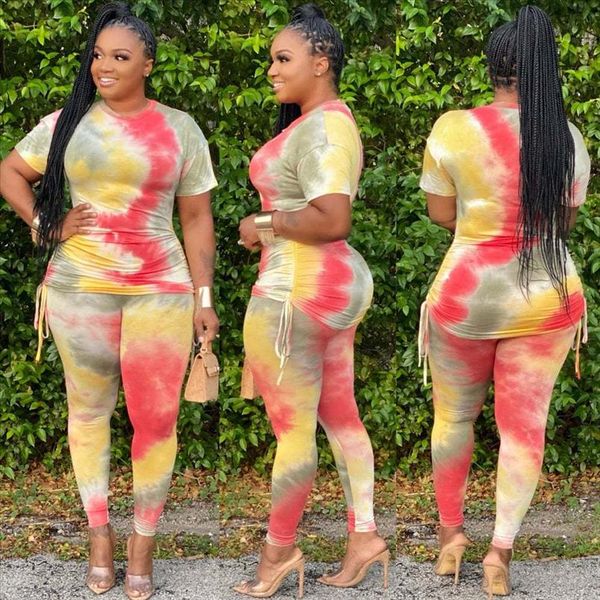 tie dye women pants set summer outfits 2021 short sleeve plus size streetwear casual tracksuit two piece matching sets, Gray
tie dye women pants set summer outfits 2021 short sleeve plus size streetwear casual tracksuit two piece matching sets, Gray