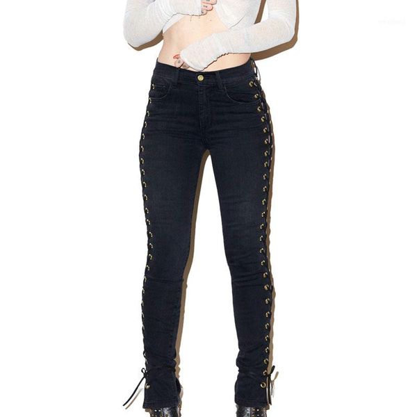 women's jeans 2021 fashion spring women elastic hollow out lace up skinny bandage slim denim pencil pants1, Blue
women's jeans 2021 fashion spring women elastic hollow out lace up skinny bandage slim denim pencil pants1, Blue