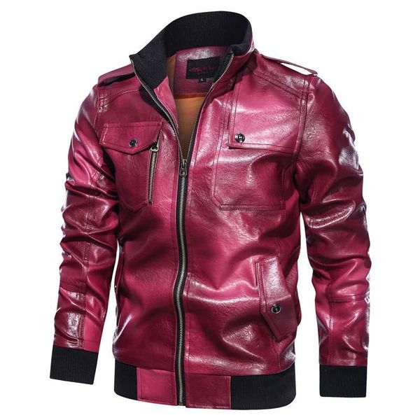 kiovno men pu leather jackets coats stand collar motorcycle faux leather jackets outwear for male multi pockets, Black
kiovno men pu leather jackets coats stand collar motorcycle faux leather jackets outwear for male multi pockets, Black