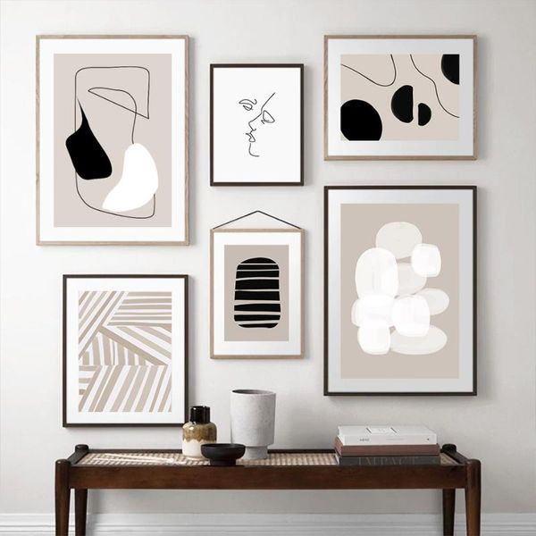 trendy abstract geometric pattern beige black canvas painting poster print wall art pictures for living room interior home decor
trendy abstract geometric pattern beige black canvas painting poster print wall art pictures for living room interior home decor