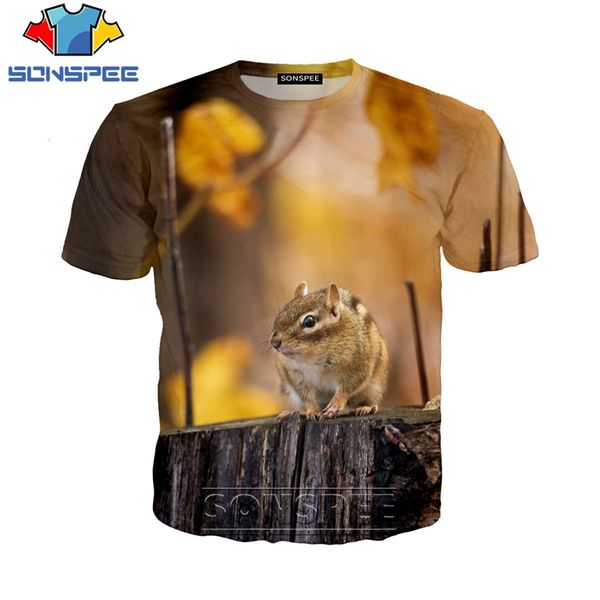 squirrel new cute chipmunk 3d print shirts anime humor oversized men clothing