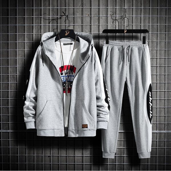2021 new 2021 new men two piece autumn spring hooded casual men's tracksuit fashion sportswear running suit jacket+sweatpants ba29, Gray
2021 new 2021 new men two piece autumn spring hooded casual men's tracksuit fashion sportswear running suit jacket+sweatpants ba29, Gray