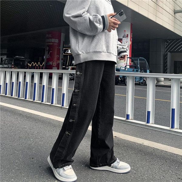 men's jeans neploha casual oversize 2021 autumn winter straight hip hop male korean streetwear solid color pants, Blue
men's jeans neploha casual oversize 2021 autumn winter straight hip hop male korean streetwear solid color pants, Blue