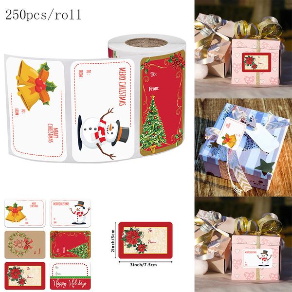 adhesive new tags 250pcs/roll name 6 designs xmas stickers present seal labels christmas decals gift package 2021 new
adhesive new tags 250pcs/roll name 6 designs xmas stickers present seal labels christmas decals gift package 2021 new