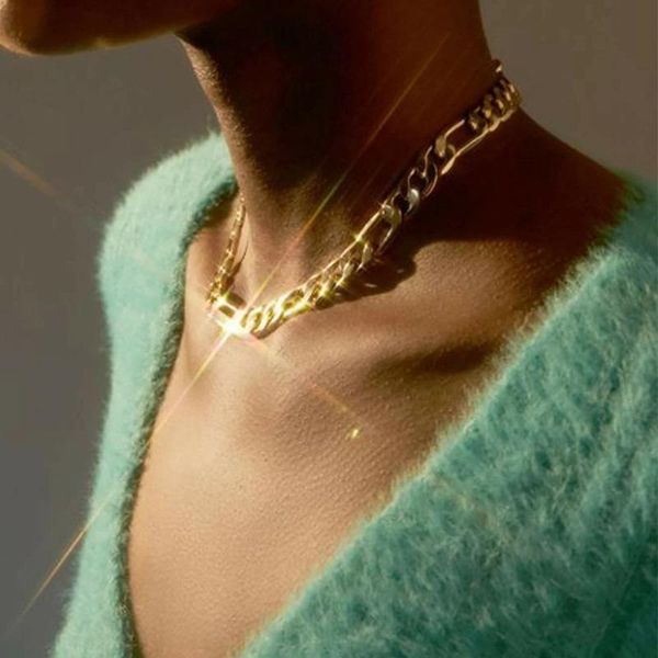 chokers iteso fashion chain necklace couple jewelry figaro european luxury men's women's cool gold, Golden;silver
chokers iteso fashion chain necklace couple jewelry figaro european luxury men's women's cool gold, Golden;silver