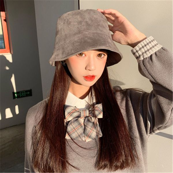 женщин осень и зима сплошной цвет hat брюки замша fisherman hat мода повседневная trend новый basin hat, Blue;gray
женщин осень и зима сплошной цвет hat брюки замша fisherman hat мода повседневная trend новый basin hat, Blue;gray