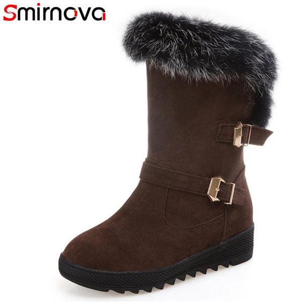 boots smirnova 2021 arrival winter mid calf round toe casual platform female shoes with fur buckle keep warm snow, Black
boots smirnova 2021 arrival winter mid calf round toe casual platform female shoes with fur buckle keep warm snow, Black