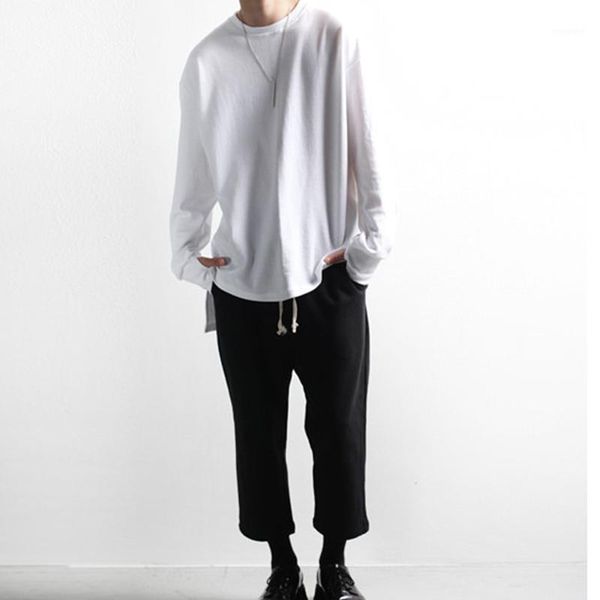 spring and autumn men's long-sleeved t-shirt tide men's korean fashion irregular loose round neck short short back grow large si1, White;black
spring and autumn men's long-sleeved t-shirt tide men's korean fashion irregular loose round neck short short back grow large si1, White;black