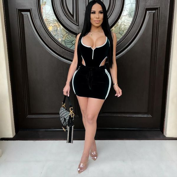 velvet bodysuits юбки костюмы sexy выдалбливают two piece set ночной клуб night party streetwear 2020 летние-футляр эпикировка, Gray
velvet bodysuits юбки костюмы sexy выдалбливают two piece set ночной клуб night party streetwear 2020 летние-футляр эпикировка, Gray