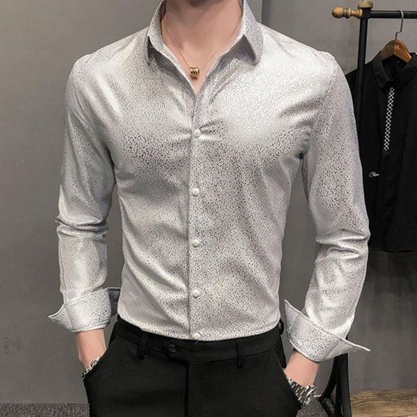 men's dress shirts british style casual slim fit night club party wear tuxedo shirt gold snowflake floral men long sleeve, White;black
men's dress shirts british style casual slim fit night club party wear tuxedo shirt gold snowflake floral men long sleeve, White;black