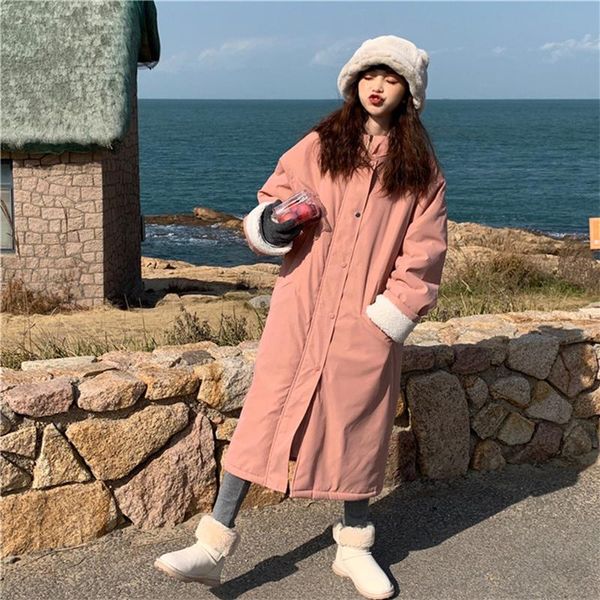 women's vests autumn and winter jacket women paka warm long down cotton loose tooling with a hat thick lamb wool col, Black;white
women's vests autumn and winter jacket women paka warm long down cotton loose tooling with a hat thick lamb wool col, Black;white