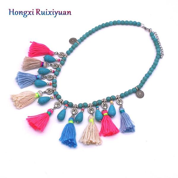 boho style colorful tassel brop-shaped beads women's necklace fashion beaded natural stone retro short necklace party jewelry, Golden;silver
boho style colorful tassel brop-shaped beads women's necklace fashion beaded natural stone retro short necklace party jewelry, Golden;silver